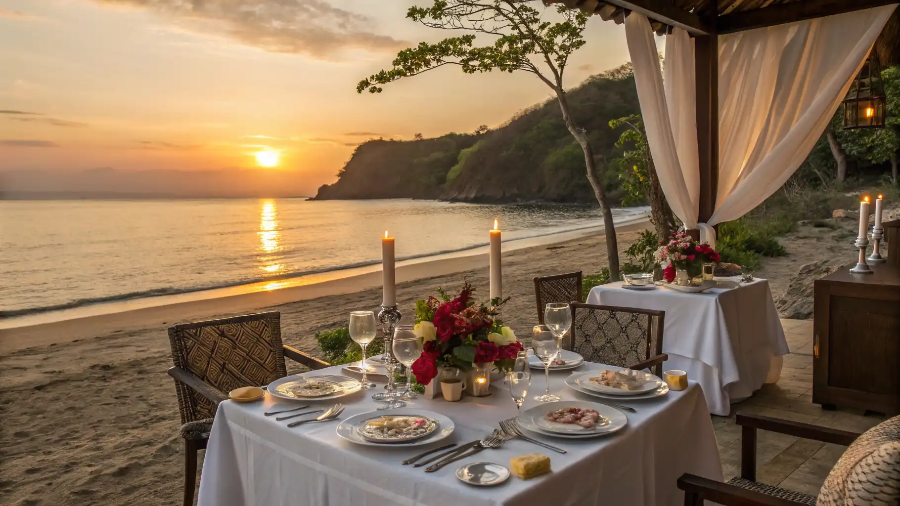 Exclusive Sunset Dinner on Flores Beach | Flores Executive Services
